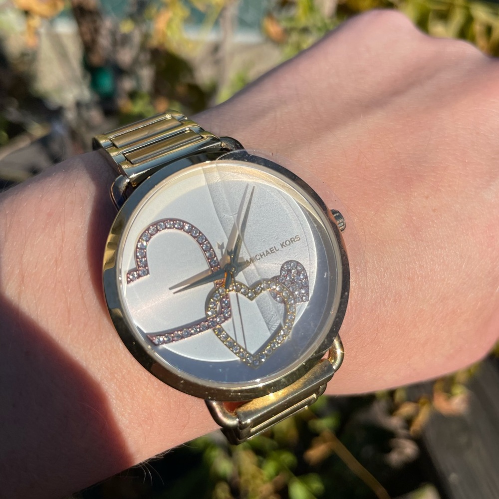 Michael Kors Diamond Gold Heart Watch